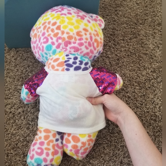 Build-A-Bear Rainbow Cheetah Print Plush - Picture 2 of 2